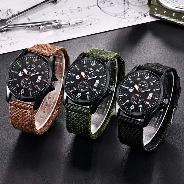 XINEW Men's Watch Fashion Nylon Belt Calendar Quartz Watch Men's Foreign Trade New Sports Watch Men's One Piece Generation - Image 4