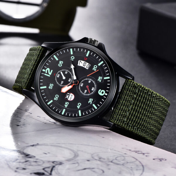XINEW Men's Watch Fashion Nylon Belt Calendar Quartz Watch Men's Foreign Trade New Sports Watch Men's One Piece Generation - Image 3