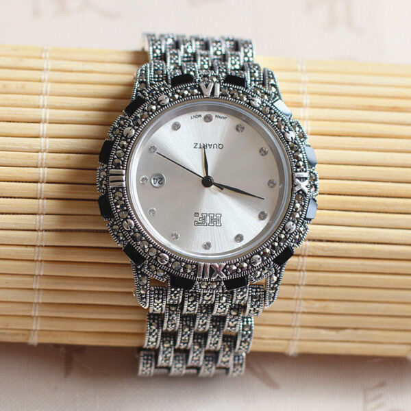 Character silver S925 silver jewelry wholesale, Thailand craft Sterling Silver man Quartz Bracelet Watch - Image 3