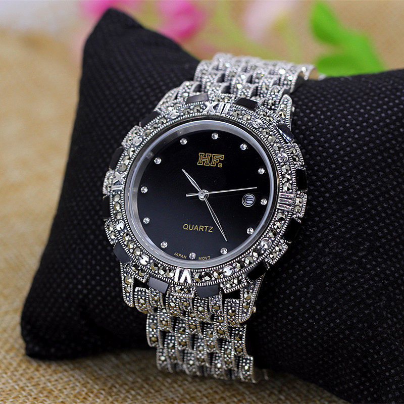 Character silver S925 silver jewelry wholesale, Thailand craft Sterling Silver man Quartz Bracelet Watch