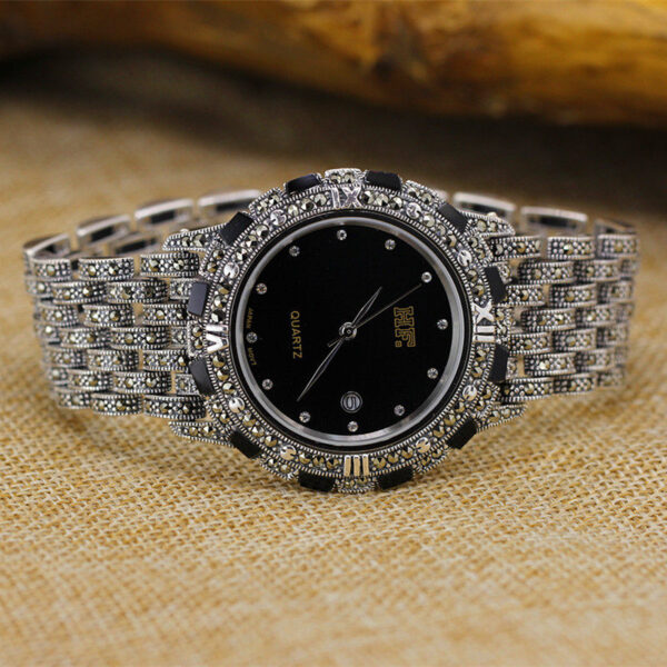 Character silver S925 silver jewelry wholesale, Thailand craft Sterling Silver man Quartz Bracelet Watch - Image 2