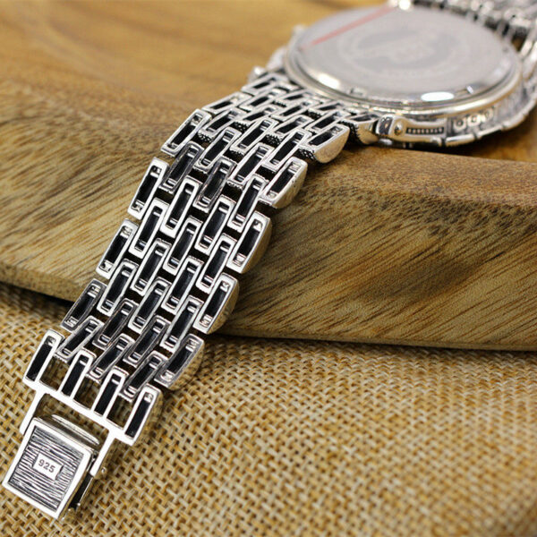 Character silver S925 silver jewelry wholesale, Thailand craft Sterling Silver man Quartz Bracelet Watch - Image 5