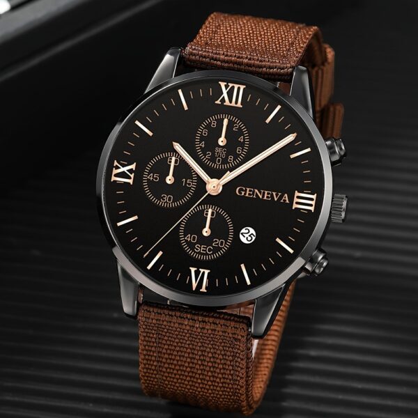 New Foreign Trade Hot-selling Men's Suit Gift Watch 4pcs Bracelet Four-piece Set Men's Watch Calendar Watch Quartz Watch - Image 4