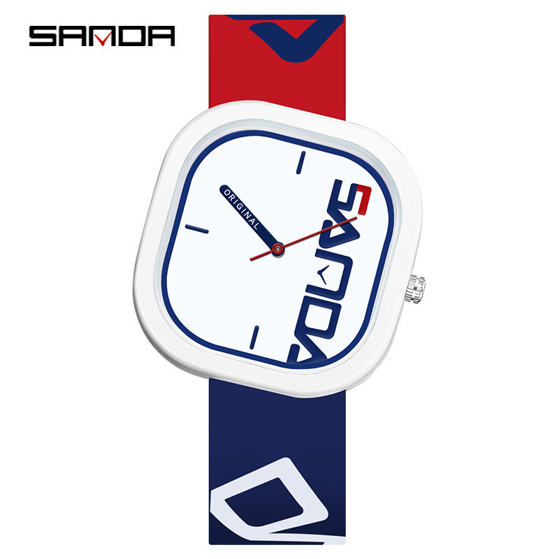 Silicone Belt Male And Female Students Square Watch Trend Cool Simple Personality Children's Watch