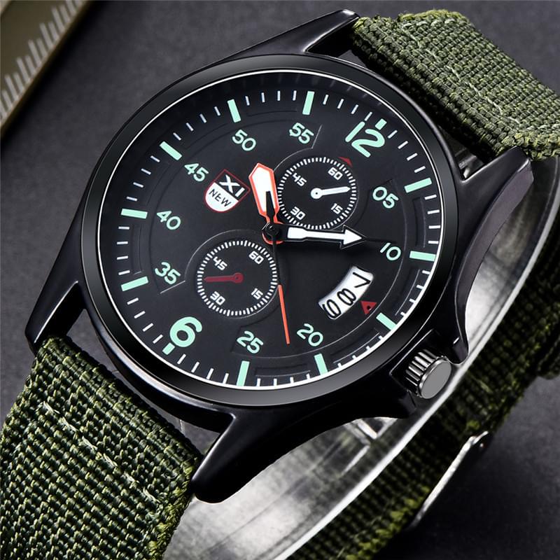 XINEW Men's Watch Fashion Nylon Belt Calendar Quartz Watch Men's Foreign Trade New Sports Watch Men's One Piece Generation - Image 2